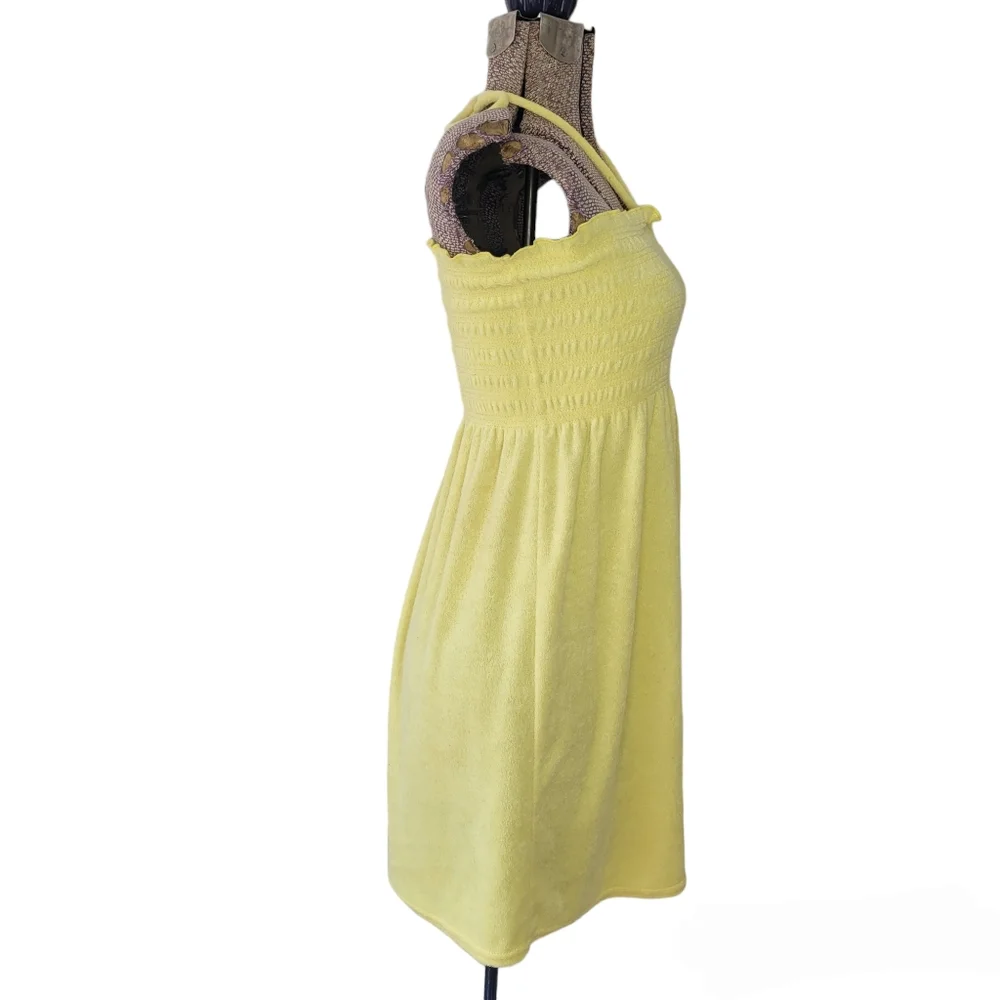 Jordan Taylor Beachwear yellow terrycloth swimsuit cover-up dress small - Picture 5 of 12